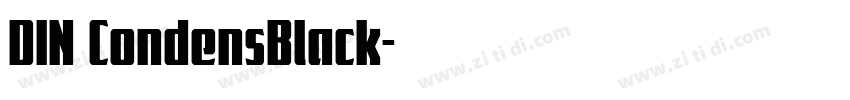 DIN CondensBlack字体转换 DIN CondensBlack字体转换